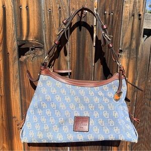 Denim Dooney & Bourke Medium East / West Slouch Shoulder Bag